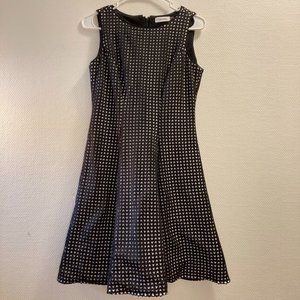 Calvin Klein Laser-cut overlay sleeveless dress